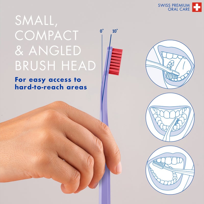 CURAPROX CS 3960 Super Soft Toothbrush I Ultra-Gentle CUREN® Filaments for Healthier Teeth & Gums I Premium Oral Care I Assorted Colors I Effective Plaque Removal - Image 5